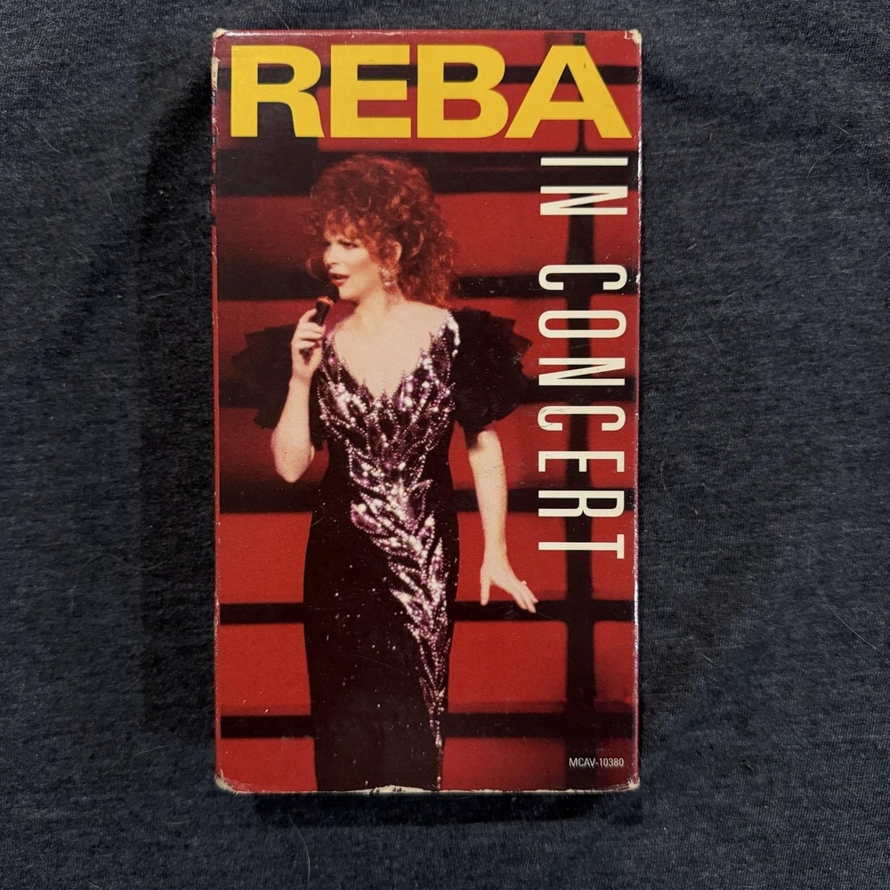 Vintage Reba In Concert VHS Tape MCA Music Video Country Red Cover USA Live